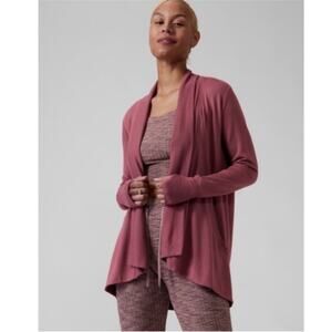 Athleta Pranayama Wrap Cardigan Tawny Rose Pink XXS
